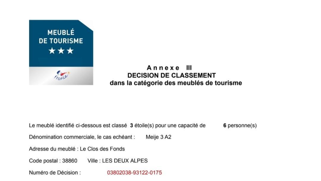 Appart 3 Etoiles 6 Pers Avec Balcon Luges Et Wifi - La Meije 3 Les 2 Alpes 1800 Les Deux Alpes Exterior photo